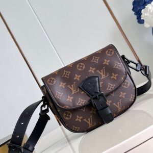 N47060 monogram premium leather montsouris small postman bag