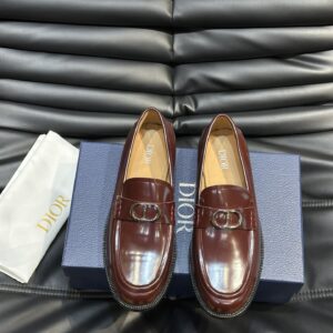Men's genuine leather thick sole dress shoes