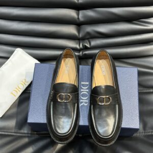 Men's genuine leather thick sole dress shoes