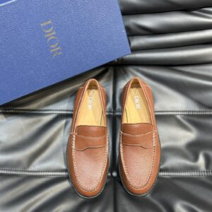 Men's genuine leather thick sole dress shoes
