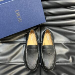 Men's genuine leather thick sole dress shoes