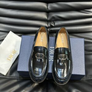 Men's genuine leather thick sole dress shoes