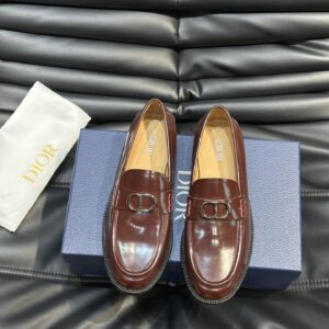 Men's genuine leather thick sole dress shoes