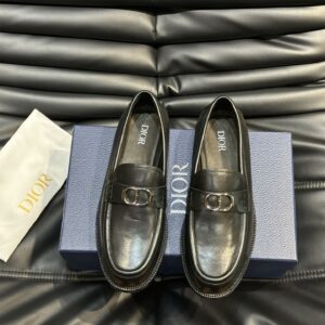 Men's genuine leather thick sole dress shoes
