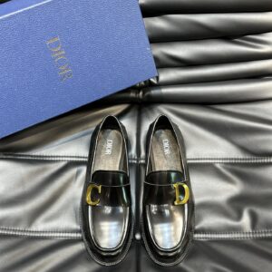 Men's genuine leather thick sole dress shoes