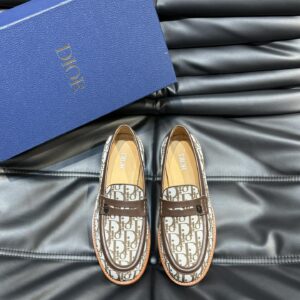 Men's genuine leather thick sole dress shoes