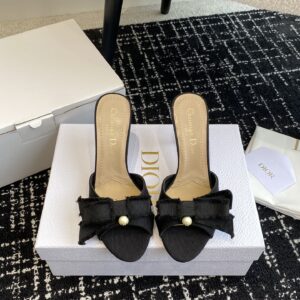 Dior CD Bow Pearl High Heel Sandals