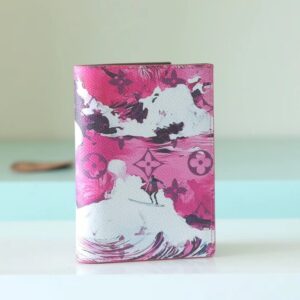 Passport Card Case Black M83749 Heart Screen Print