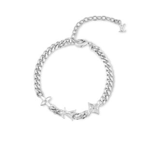 MNG Row bracelet with LV logo and monogram pattern