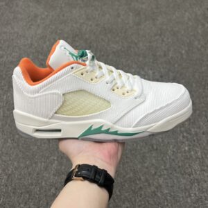Air Jordan 5 Retro Low White Green Orange Corduroy