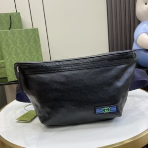GG crystal waist pack black