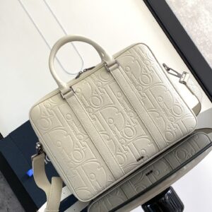 Dior Gravity print leather briefcase