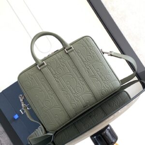 Dior Gravity print leather briefcase