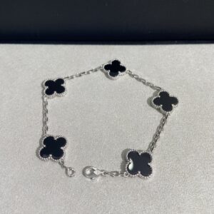 Black full five flower bracelet
