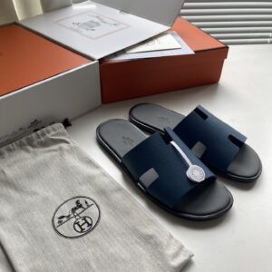 H brand standard mens slipper with leather base