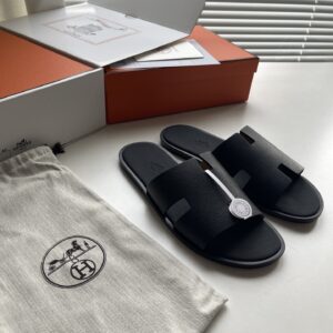 H brand mens slipper featuring leather midsole
