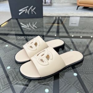 DU brand Italian leather sole mens slipper