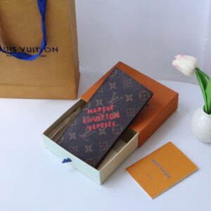 Brazza wallet Monogram Dust fabric