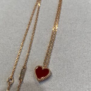 Van Cleef Arpels classic red heart necklace