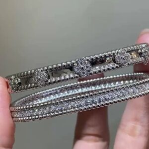 Vca shell diamond bracelet diamond ring