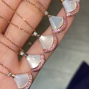 Valentine's seven-color phoenix fan necklace
