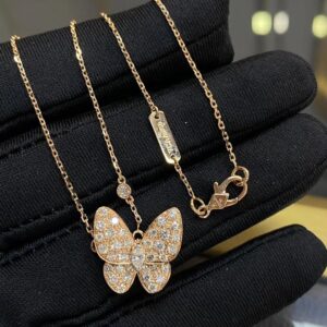 Butterfly diamond necklace