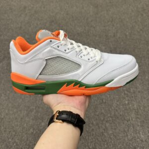 Air Jordan 5 Retro Low White Green Orange