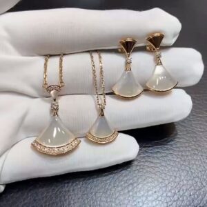 Fairy white pearl necklace bracelet earrings