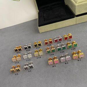 Mini four leaf clover earring collection