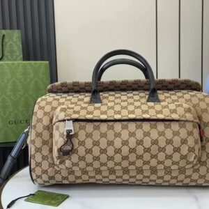 Medium GG travel bag walnut leather