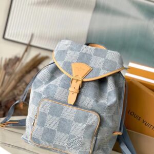 Montsouris Damier Denim Backpack