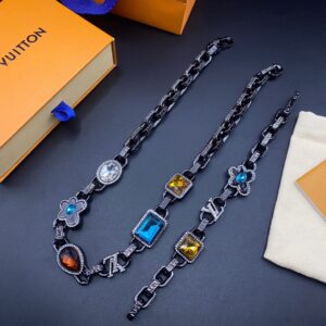 LV necklace bracelet