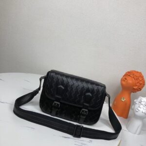 Handcrafted messenger bag with soft imported waxed calf leather trim