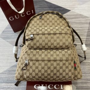 Backpack with GG pattern fabric