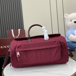 Medium GG travel bag red GG canvas