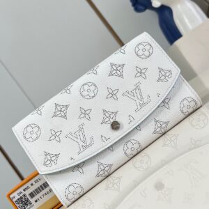 Iris leather wallet with mesh pattern