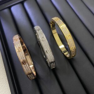 Cartier high version three row diamond buckle bracelet