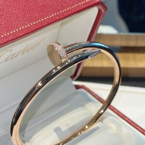 Nail head diamond cuff bracelet