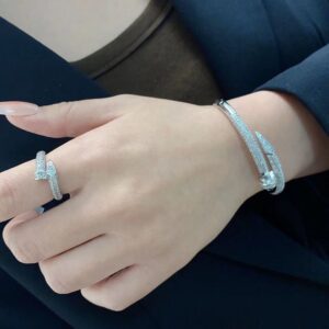 Cartier full diamond nail ring