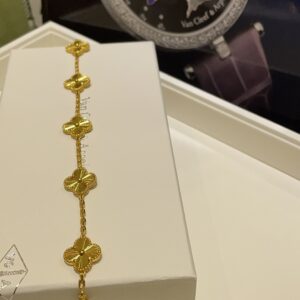 Gold laser pattern bracelet