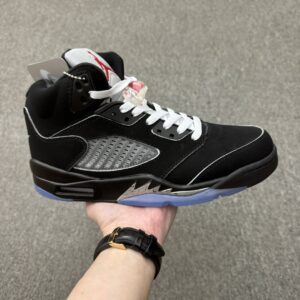 Air Jordan 5 Retro Black Silver Metallic Reimagined High Top