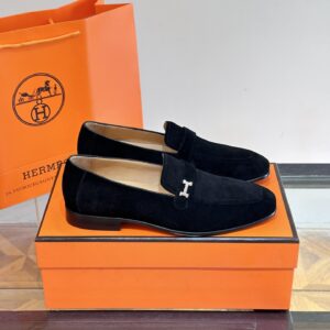 Hermes High Quality Calfskin Business Dress Shoes