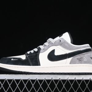 Air Jordan 1 Low North Face Grey Black Toe