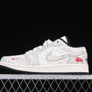 Air Jordan 1 Low Stüssy Grey Snake