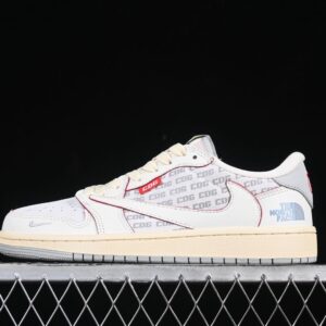 Travis Scott x Fragment Design Air Jordan 1 Low OG North Face White