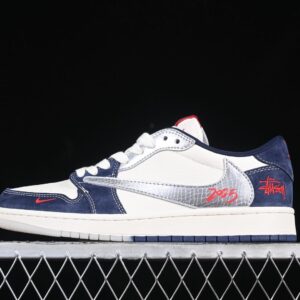 Travis Scott x Fragment Design Air Jordan 1 Low OG Stüssy White Snake