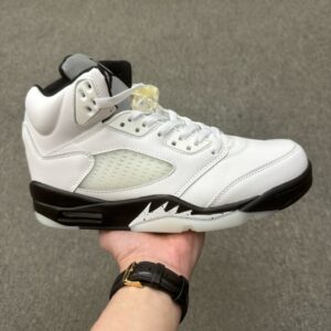 Air Jordan 5 Retro White Black Sail High Top