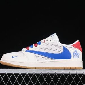 Travis Scott x Fragment Design Air Jordan 1 Low OG Snake Year Blue