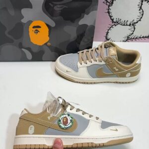 Nike Dunk Low SB sneakers with monkey head pattern