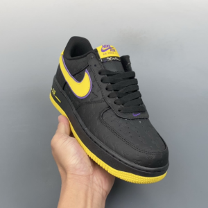 Nike Air Force 1 Low gold black collaboration with collapsible toespace